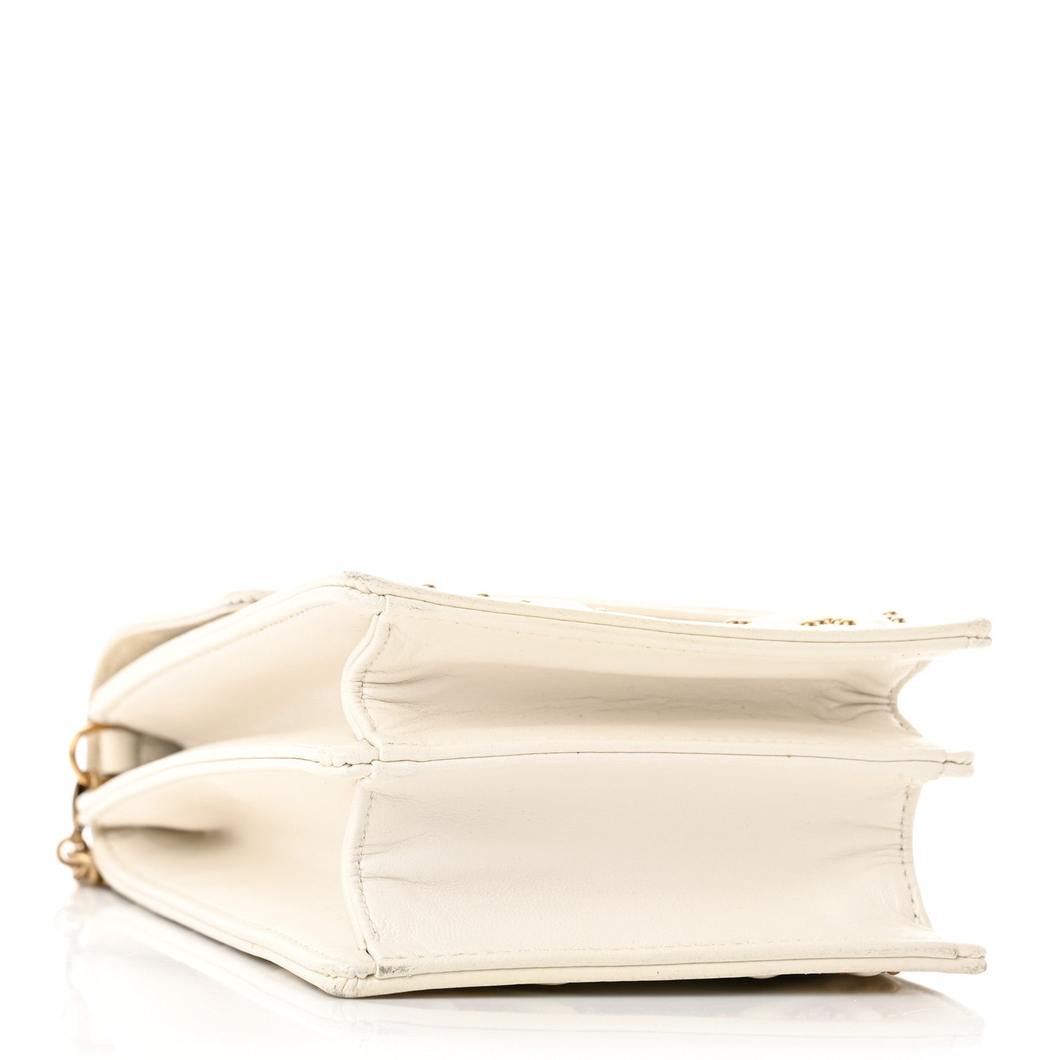 Christian Dior Lambskin Studded Vertical Diorama White 4 of 10
