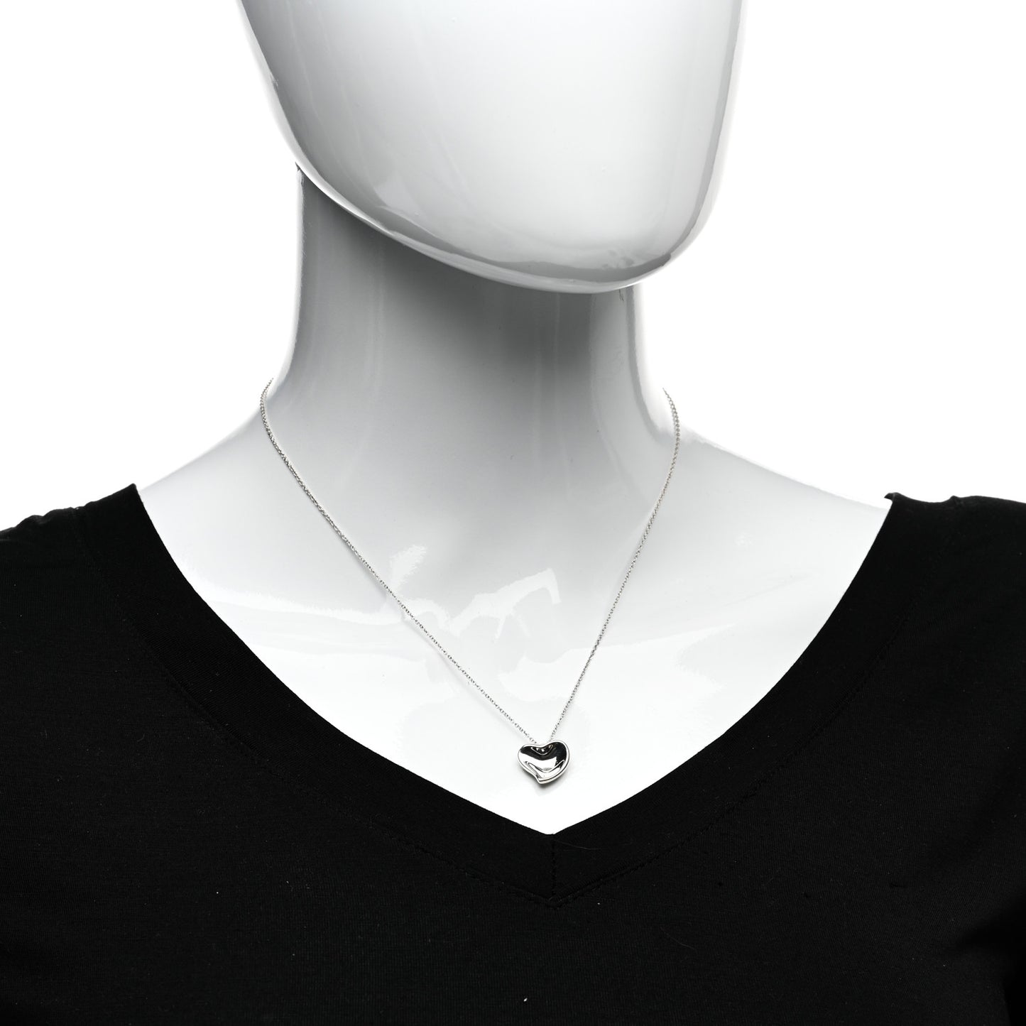 Sterling Silver 14mm Elsa Perretti Full Heart Pendant Necklace