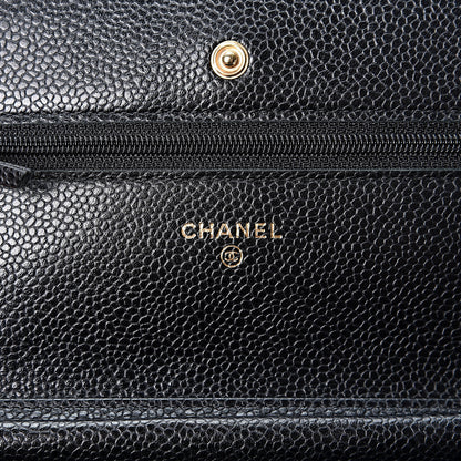 Chanel Caviar Quilted Wallet On Chain WOC Black 7 of 9