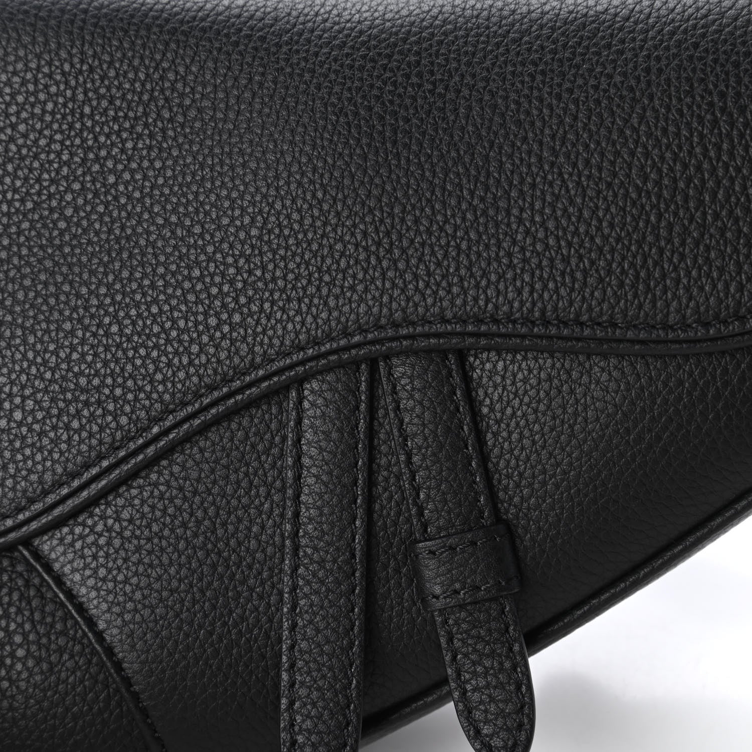 Christian Dior Grained Calfskin Mens Mini Saddle Bag Black 10 of 10