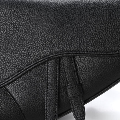 Christian Dior Grained Calfskin Mens Mini Saddle Bag Black 10 of 10