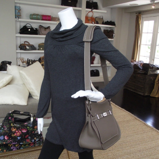 Hermes Taurillon Clemence Jypsiere Gypsy 35 Etoupe 2 of 11