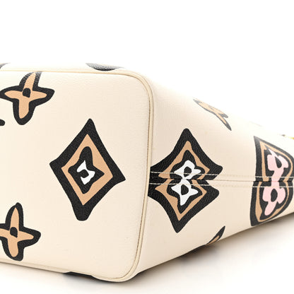 Louis Vuitton Monogram Giant Wild at Heart Neverfull MM Creme 9 of 10