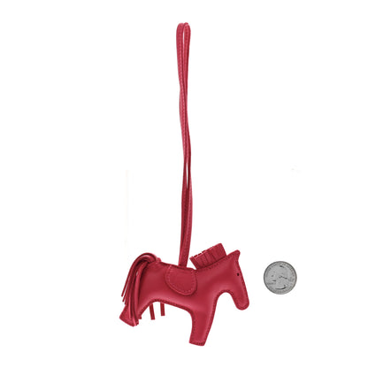 Hermes Milo Lambskin Grigri Rodeo Horse Bag Charm PM Rose Mexico 2 of 5