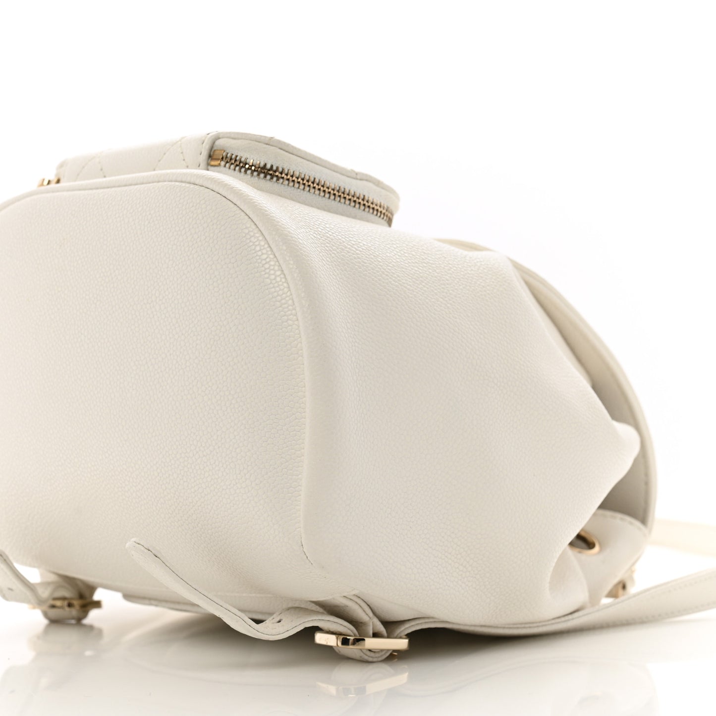 Caviar Quilted Business Affinity Backpack White