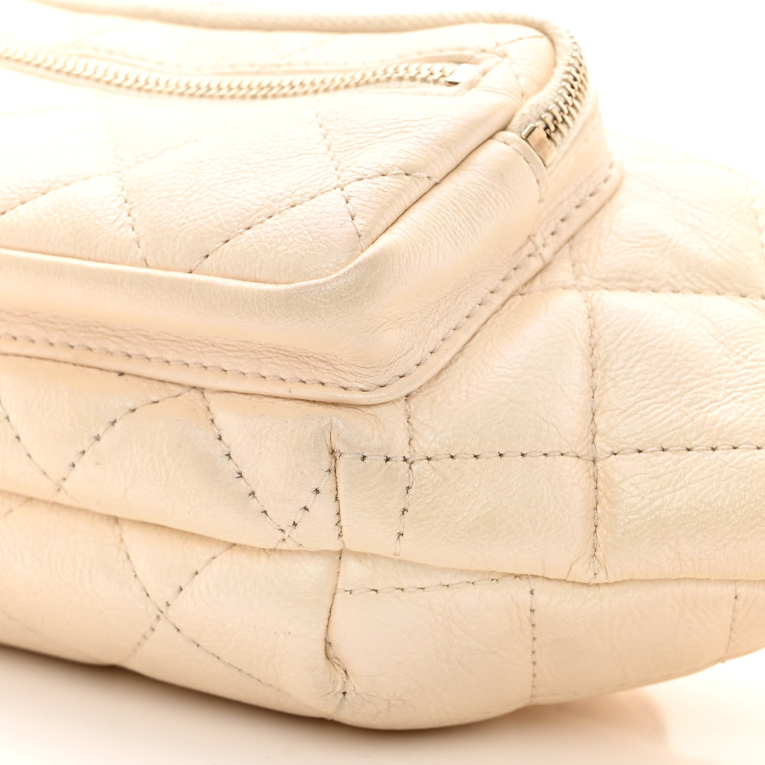Chanel Calfskin Quilted All About Waist Belt Bag White 11 of 13