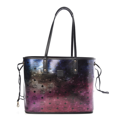 MCM Metallic Galaxy Visetos Medium Project Reversible Shopper Tote Cognac Multicolor 3 of 11