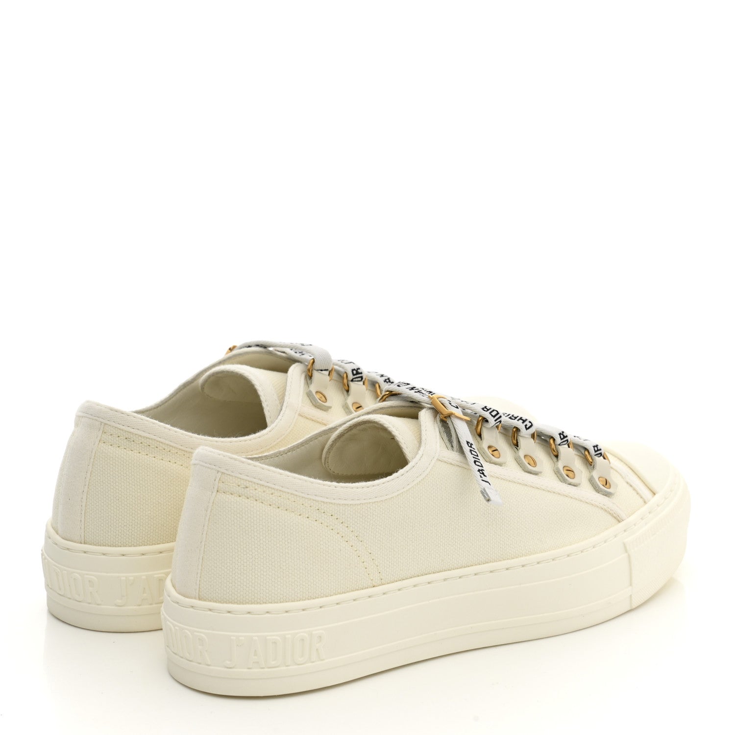 Christian Dior Canvas Dot Walk'N'Dior Low Top Sneakers 36.5 Milk 4 of 8