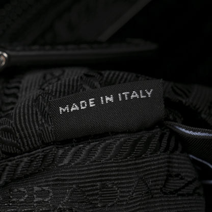 Prada Re-Nylon Vela Saffiano Wristlet Black 7 of 9