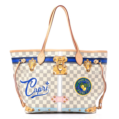 Louis Vuitton Damier Azur Summer Trunks Capri Neverfull MM 3 of 10