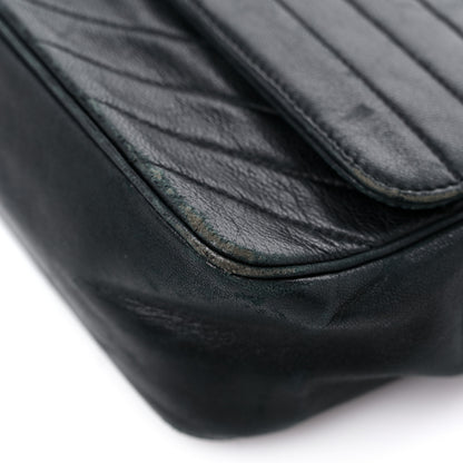 Chanel Lambskin Diagonal Quilted Small Single Flap Black 8 of 16