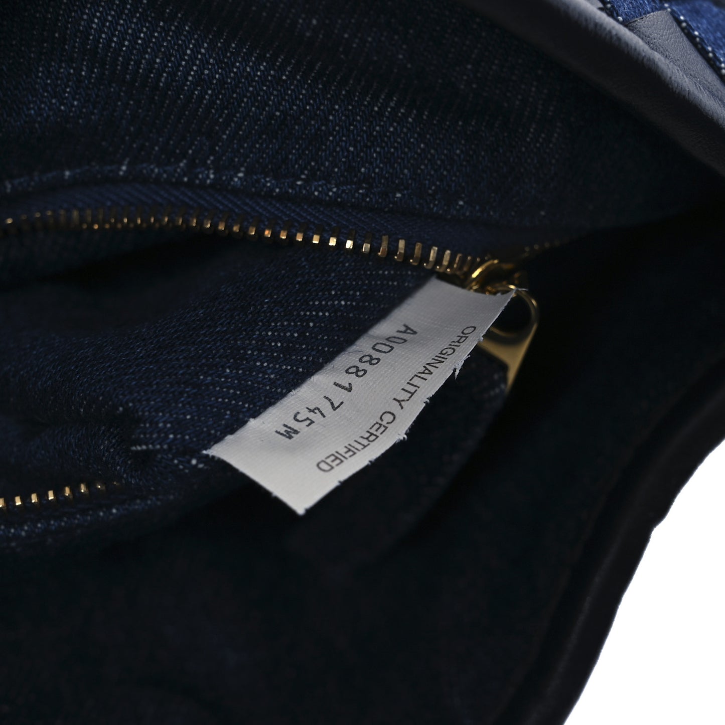 Denim Calfskin Intrecciato Small Hop Abyss Indigo