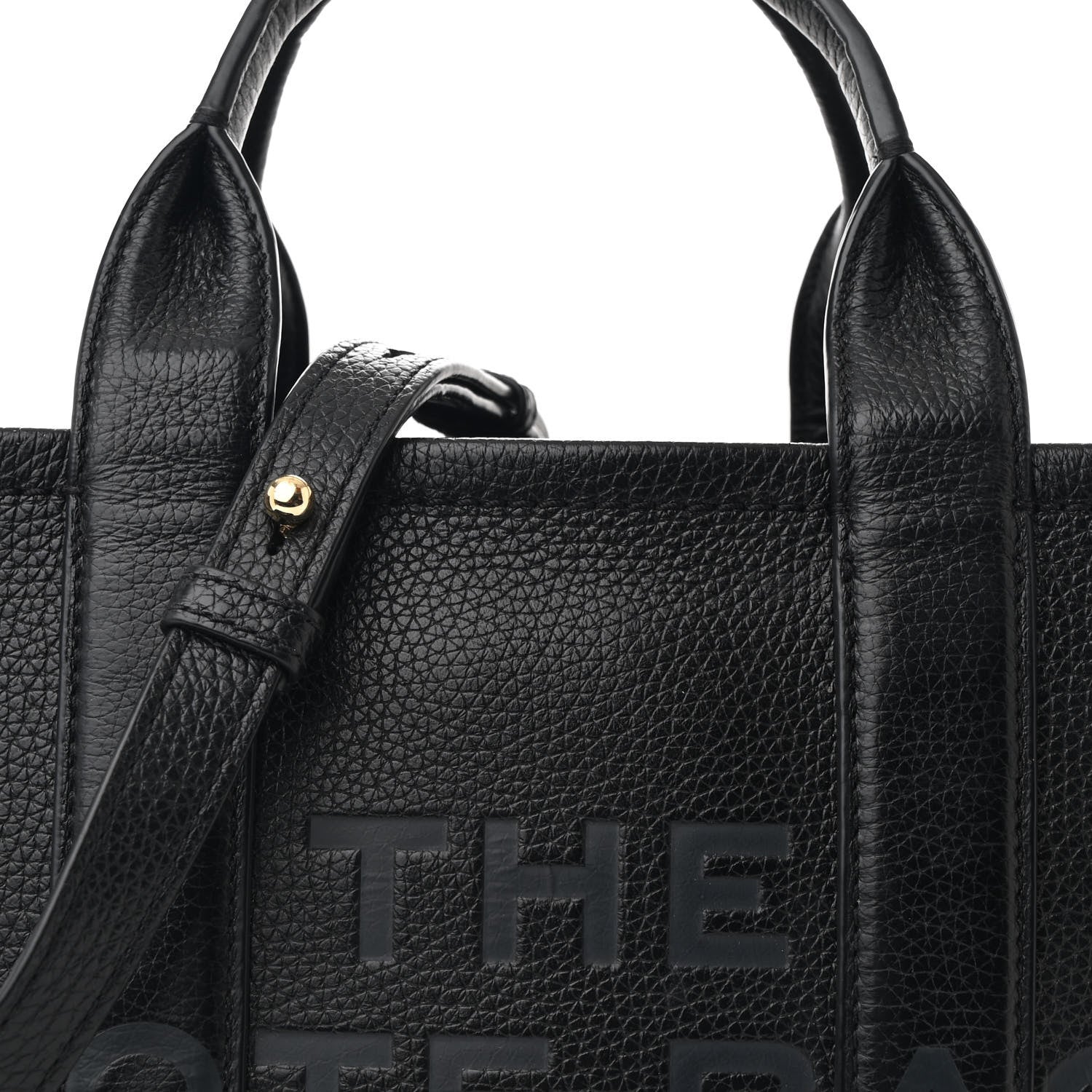 Marc Jacobs Grained Calfskin Small The Tote Bag Black 9 of 13