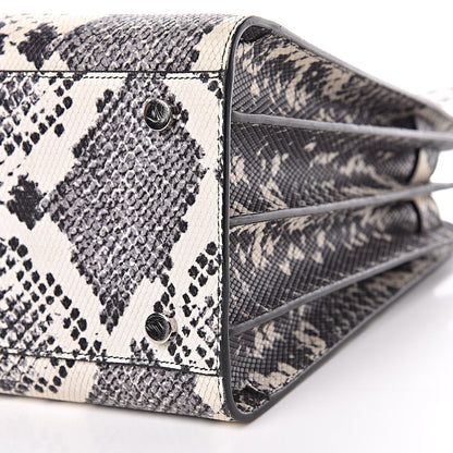 Saint Laurent Python Calfskin Embossed Small Sac De Jour Black 6 of 9