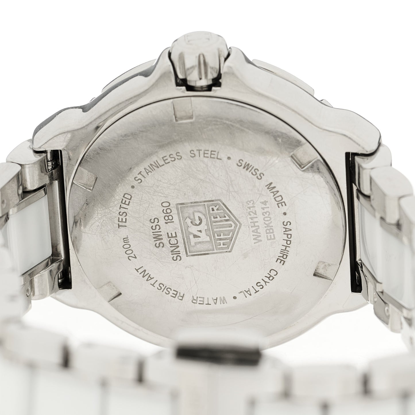 Stainless Steel Ceramic Diamond 34mm Formula 1 Quartz Watch White WAH1213