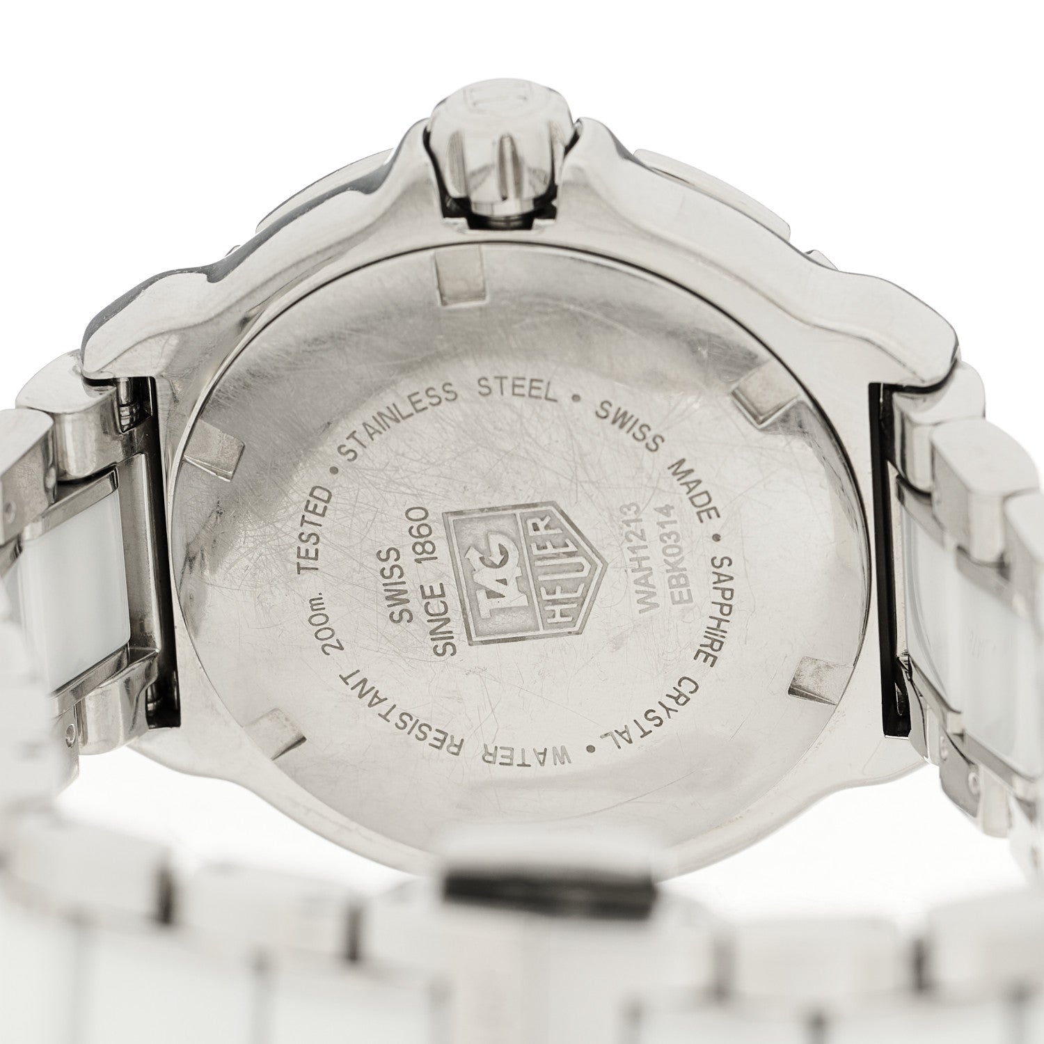 Tag Heuer Stainless Steel Ceramic Diamond 34mm Formula 1 Quartz Watch White WAH1213 4 of 4