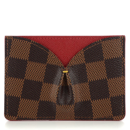 Louis Vuitton Damier Ebene Caissa Card Holder Cherry 1 of 7