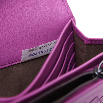 Bottega Veneta Nappa Intrecciato Continental Flap Wallet Peony 9 of 12