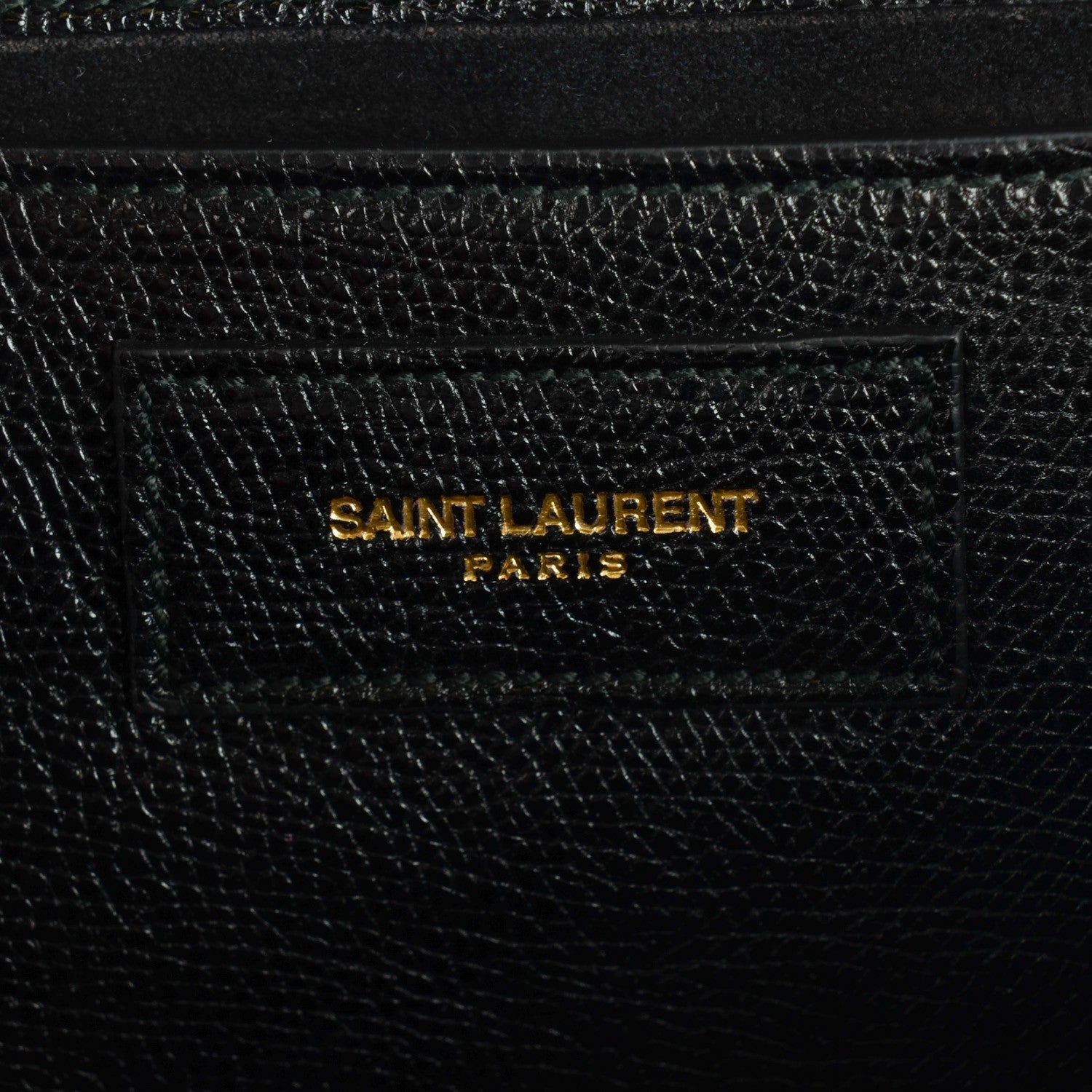 Saint Laurent Glossy Grained Calfskin Lutetia Flap Clutch Black 6 of 8