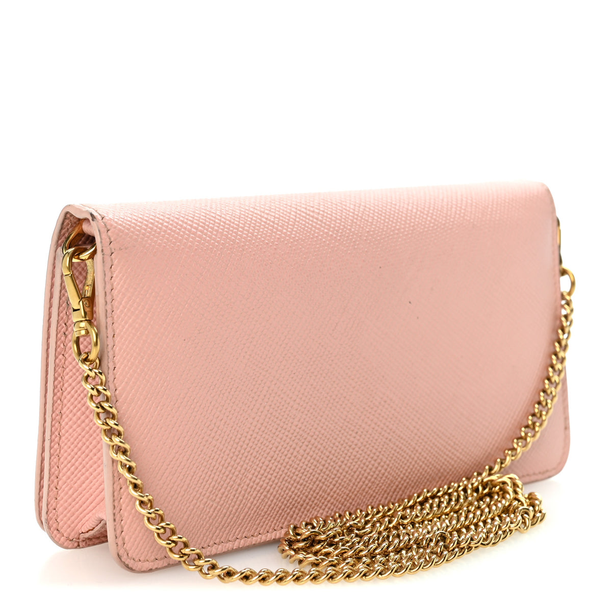 Prada Saffiano Lux Chain Wallet Orchidea 3 of 13