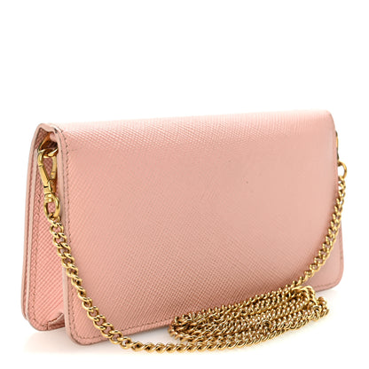 Prada Saffiano Lux Chain Wallet Orchidea 3 of 13