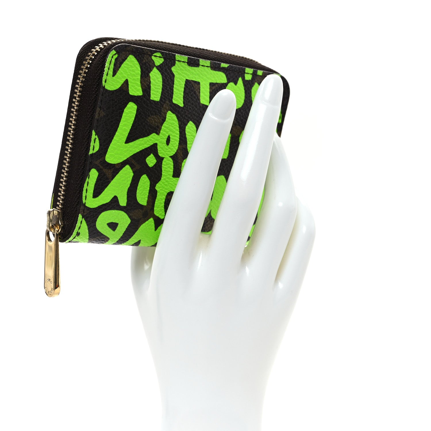 Louis Vuitton Monogram Graffiti Zippy Coin Purse Wallet Green 2 of 7