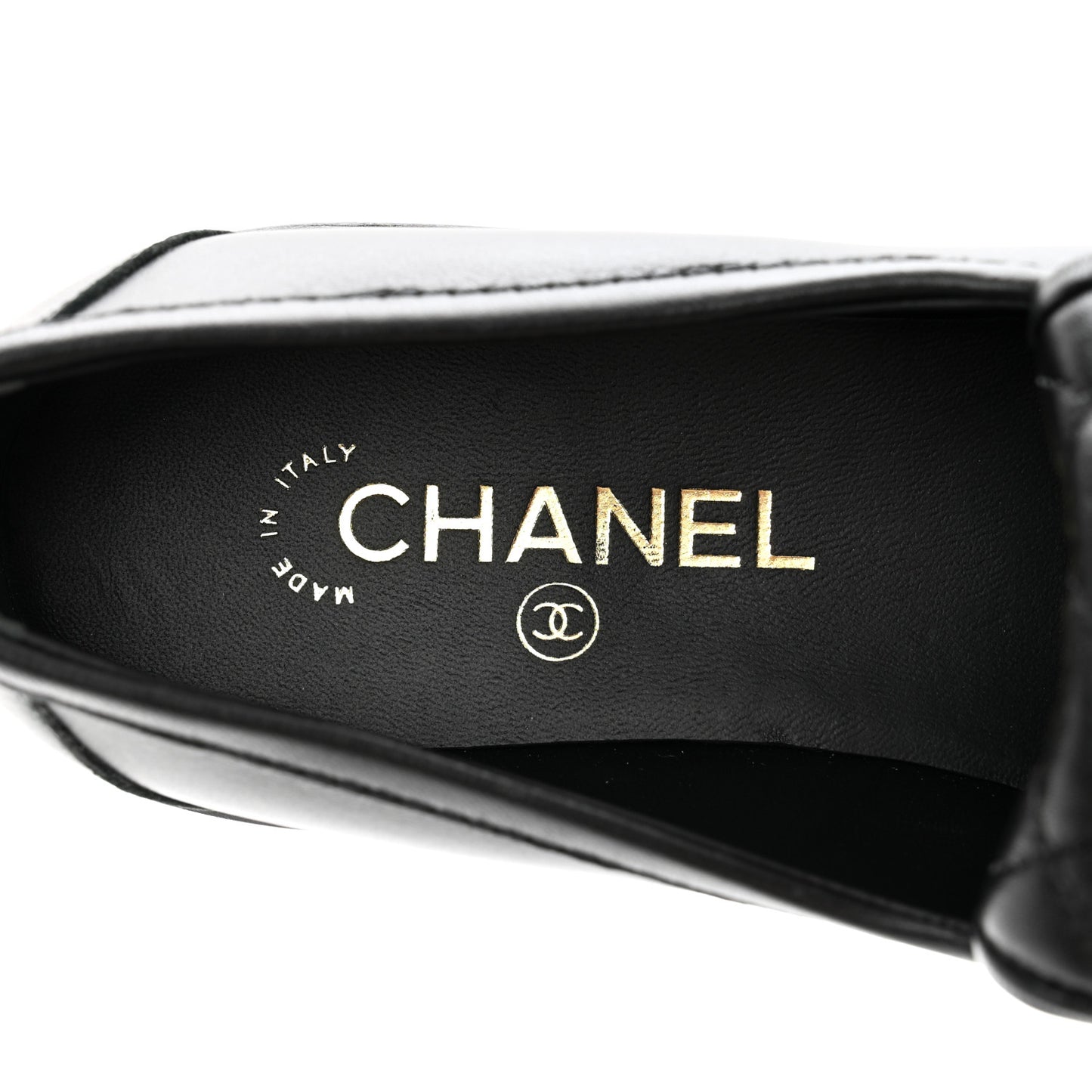 Lambskin Quilted CC Turnlock Loafers 39.5 Black