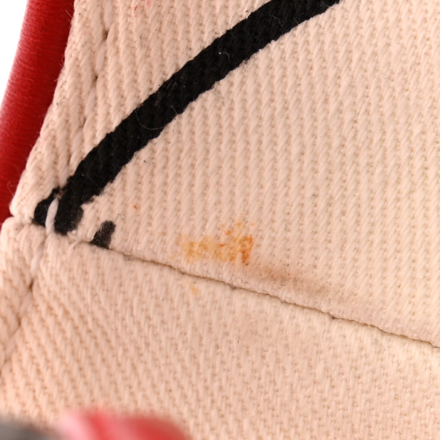 Christian Dior Canvas Hardcore Pierced Saddle Bag White Red Black 16 of 16