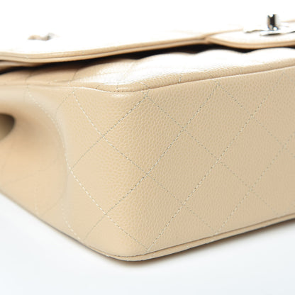 Chanel Caviar Quilted Jumbo Double Flap Beige Clair 5 of 9
