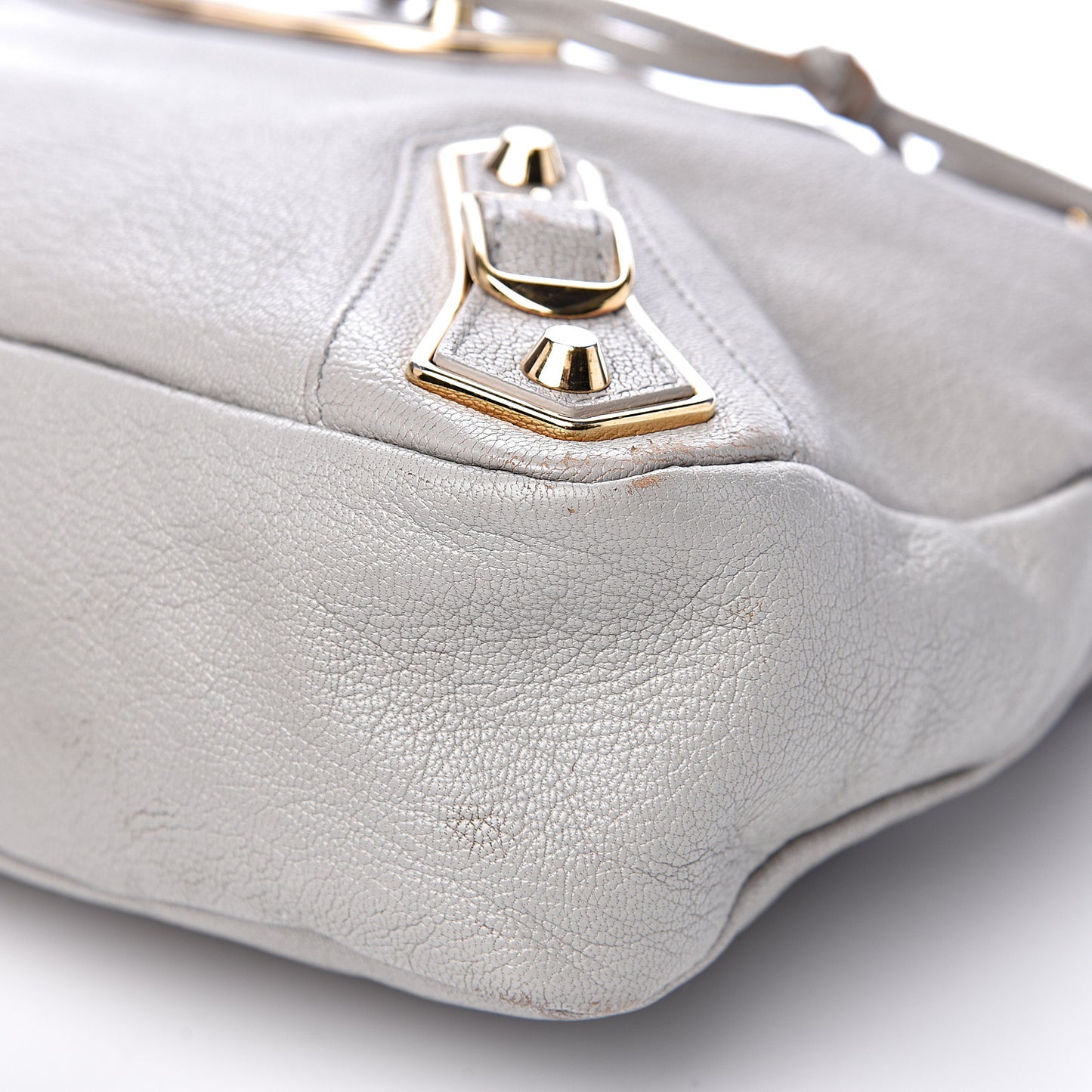 Chevre Gold Metallic Edge Hardware Town Gris Glace
