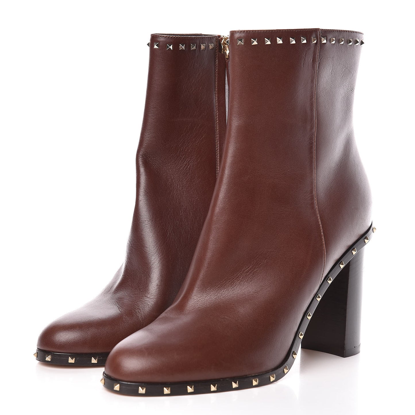 Nappa Soul Rockstud 90mm Ankle Boots 39 Brown