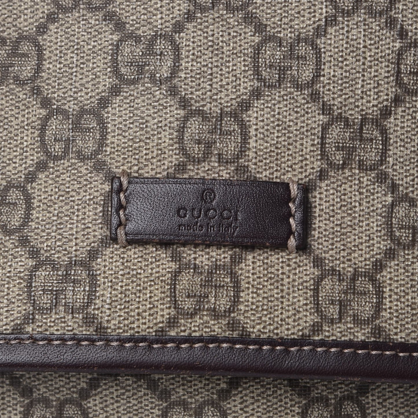 GG Supreme Monogram Selleria Calfskin Small Flap Messenger Bag Beige Ebony Cocoa Dark Chocolate