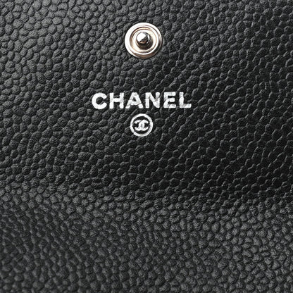 Chanel Caviar Quilted Large Gusset Flap Wallet Black 6 of 8