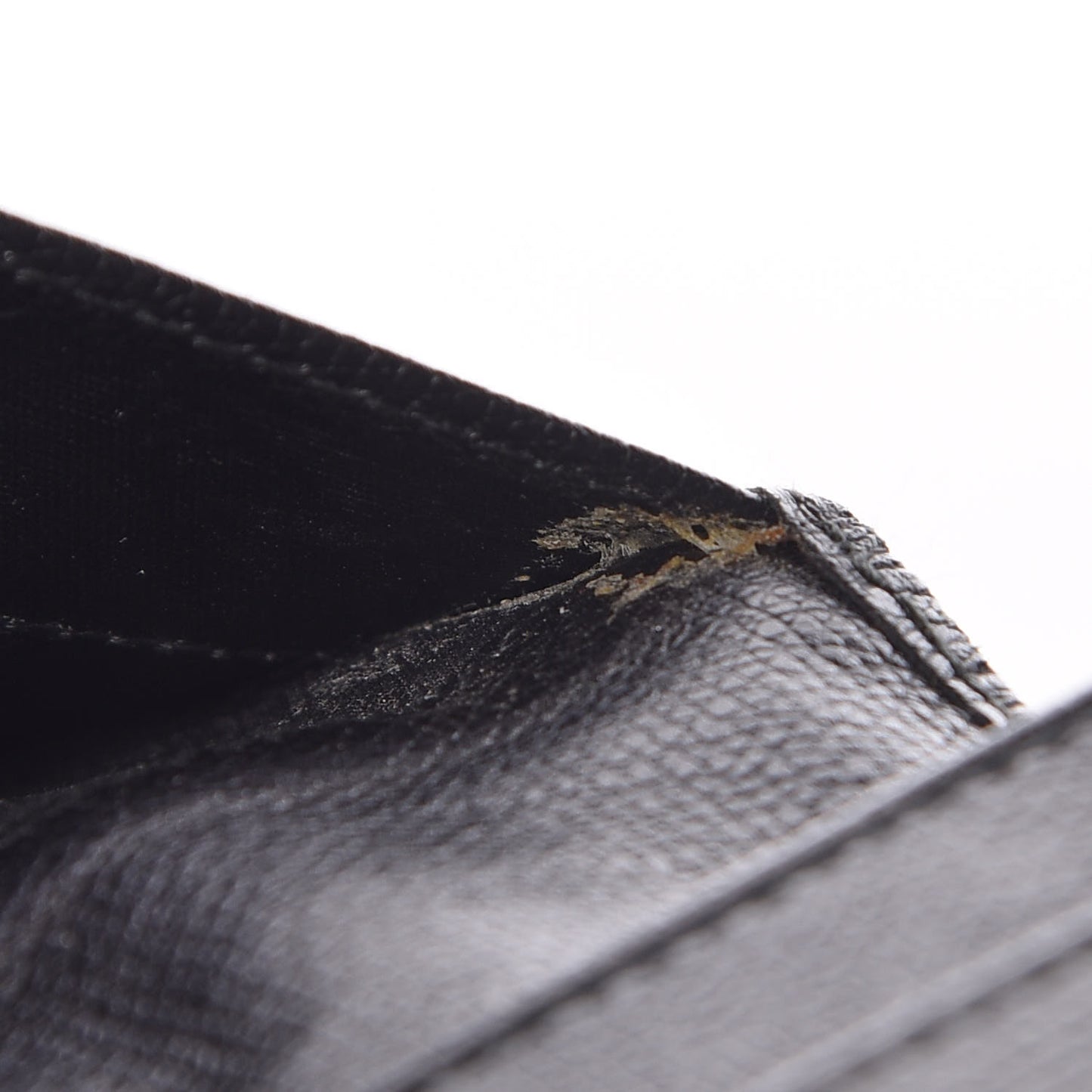 Grained Calfskin CC Button Wallet Black