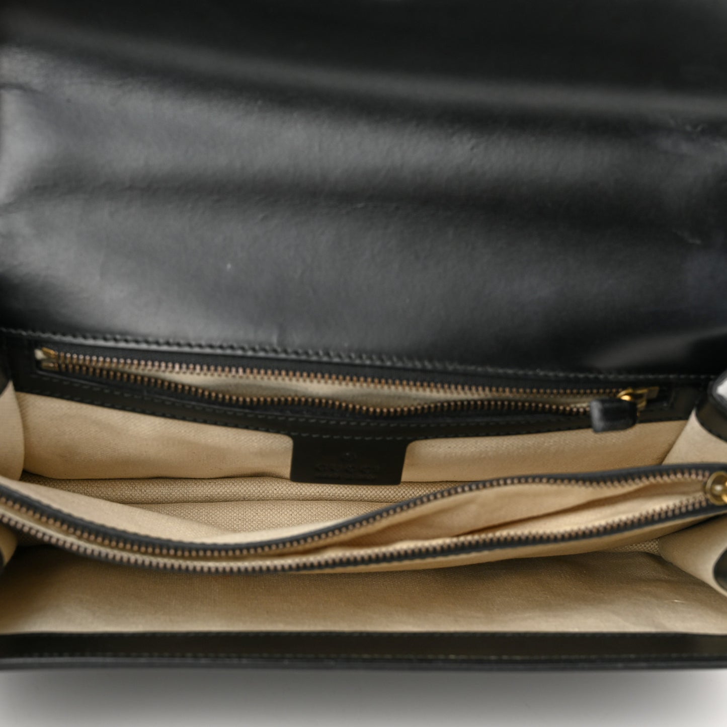 Knight Calfskin Medium GG Marmont Chain Handle Bag Black