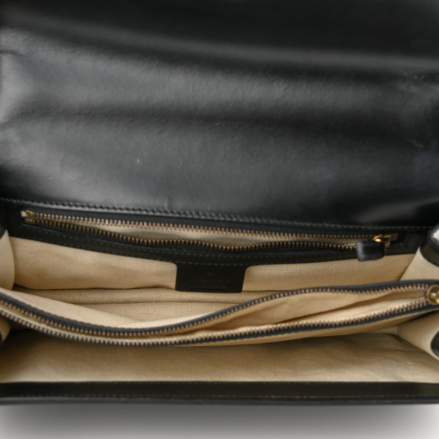 Gucci Knight Calfskin Medium GG Marmont Chain Handle Bag Black 4 of 9