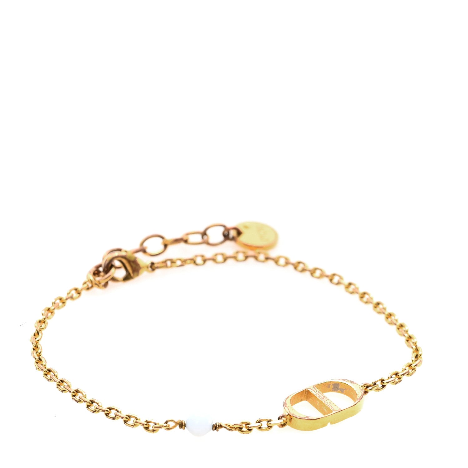Christian Dior Pearl CD Bracelet Gold 1737645 – FASHIONPHILE