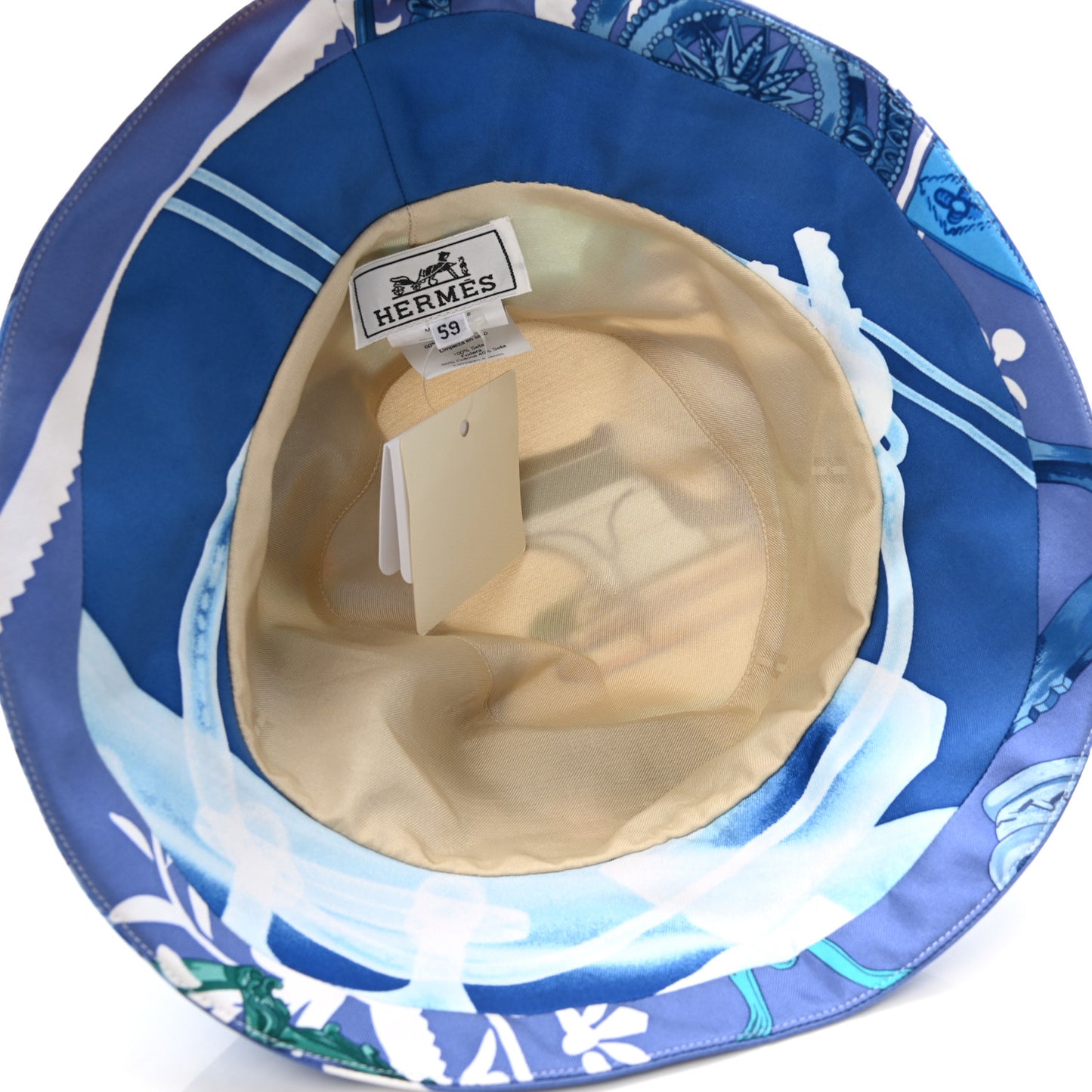 Silk Carla Patchwork Bucket Hat 59 Bleu