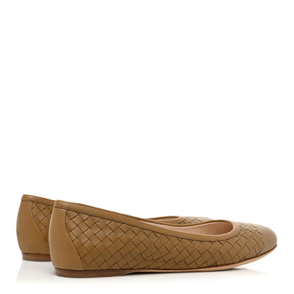 Bottega Veneta Nappa Intrecciato Flats 40.5 Mustard 4 of 9