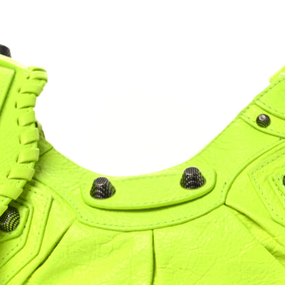Balenciaga Agneau Arena Le Cagole Shoulder Bag XS Fluo Yellow 9 of 13