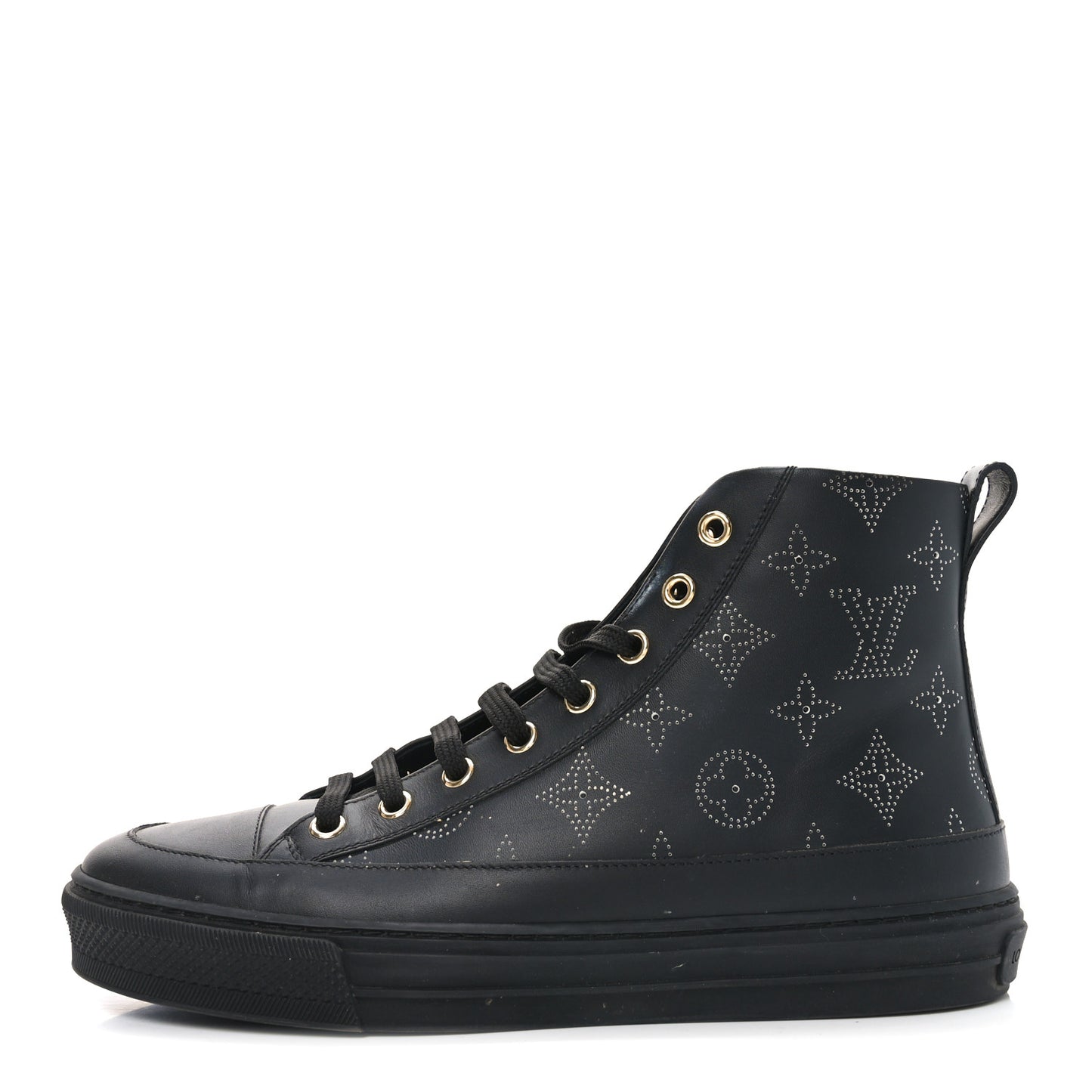 Calfskin Monogram Stellar Sneaker Boots 37.5 Black White