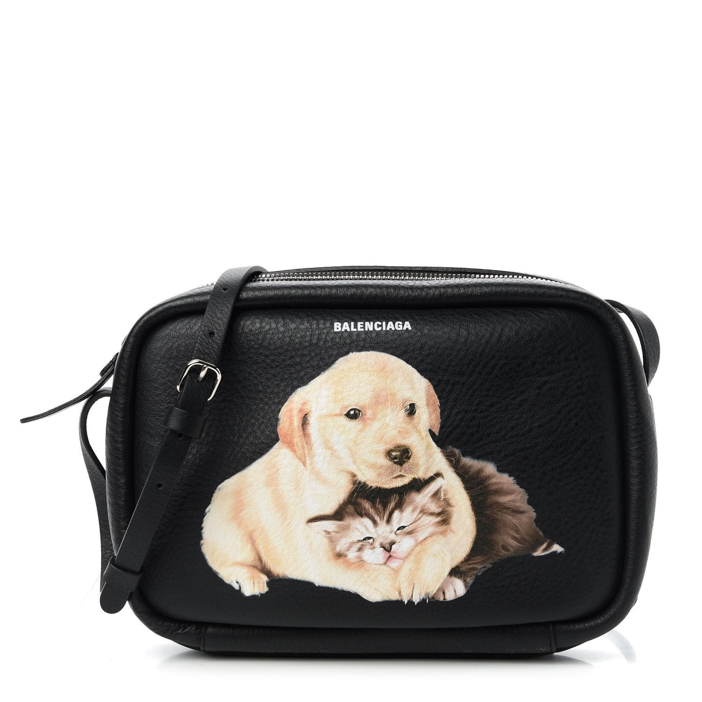 Calfskin Puppy And Kitten S Everyday Camera Bag Black