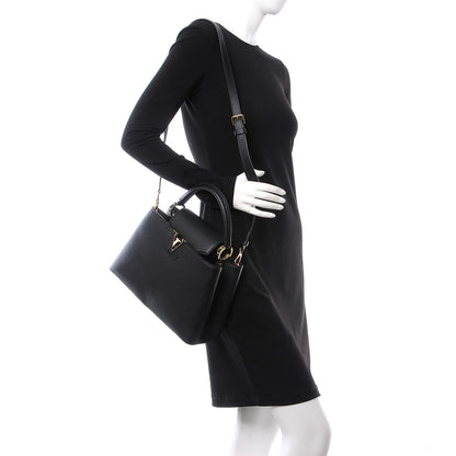 Louis Vuitton Taurillon Capucines PM Black 2 of 6