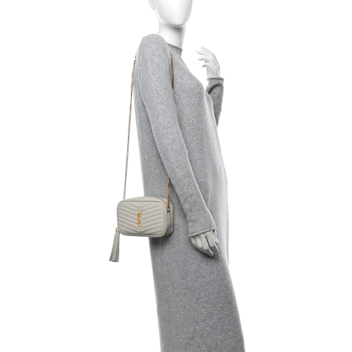 Grain De Poudre Matelasse Monogram Mini Lou Camera Bag Crema Soft