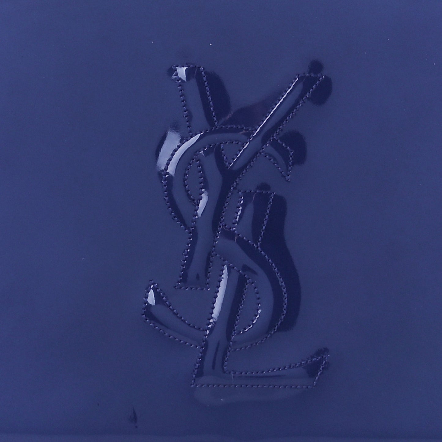 Patent Calfskin Monogram Large Belle De Jour Clutch Royal Blue