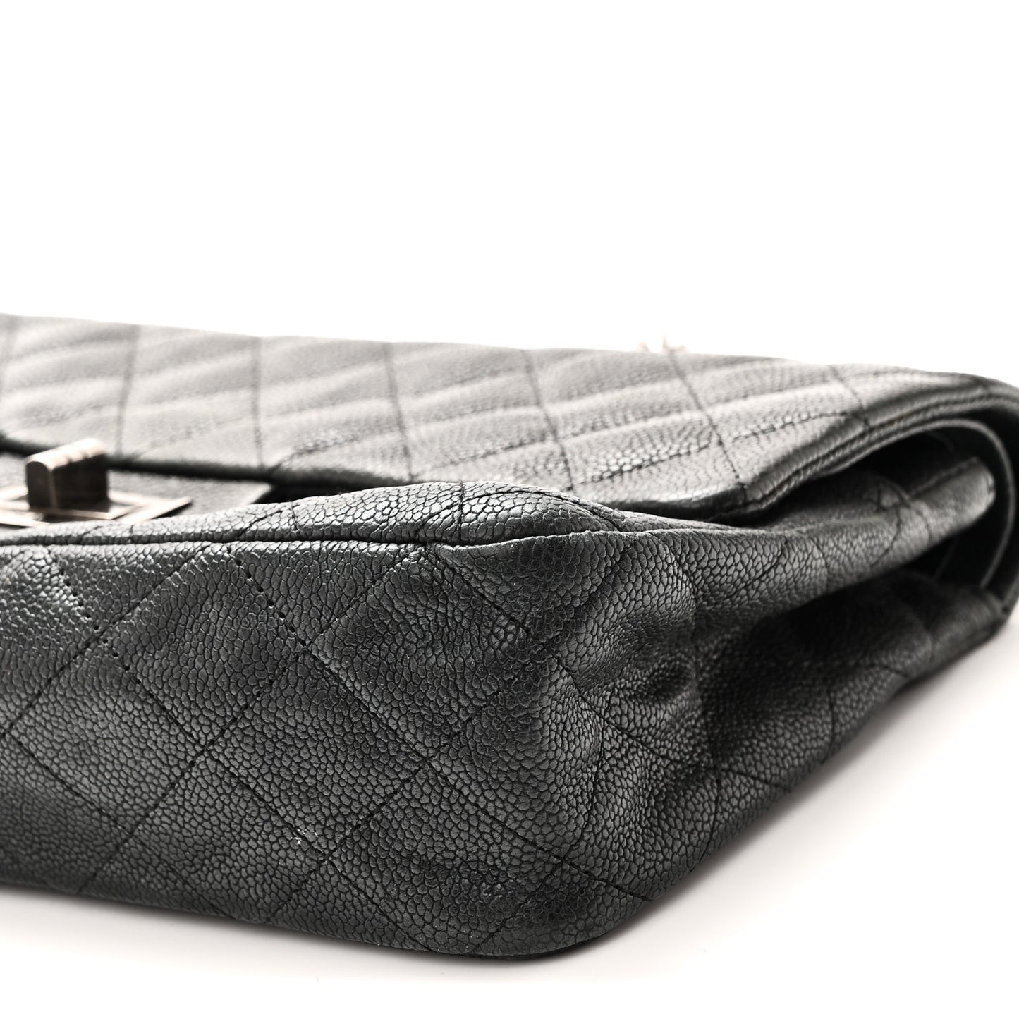 Washed Caviar Quilted 2.55 Reissue 225 Bijoux Chain Flap  Black