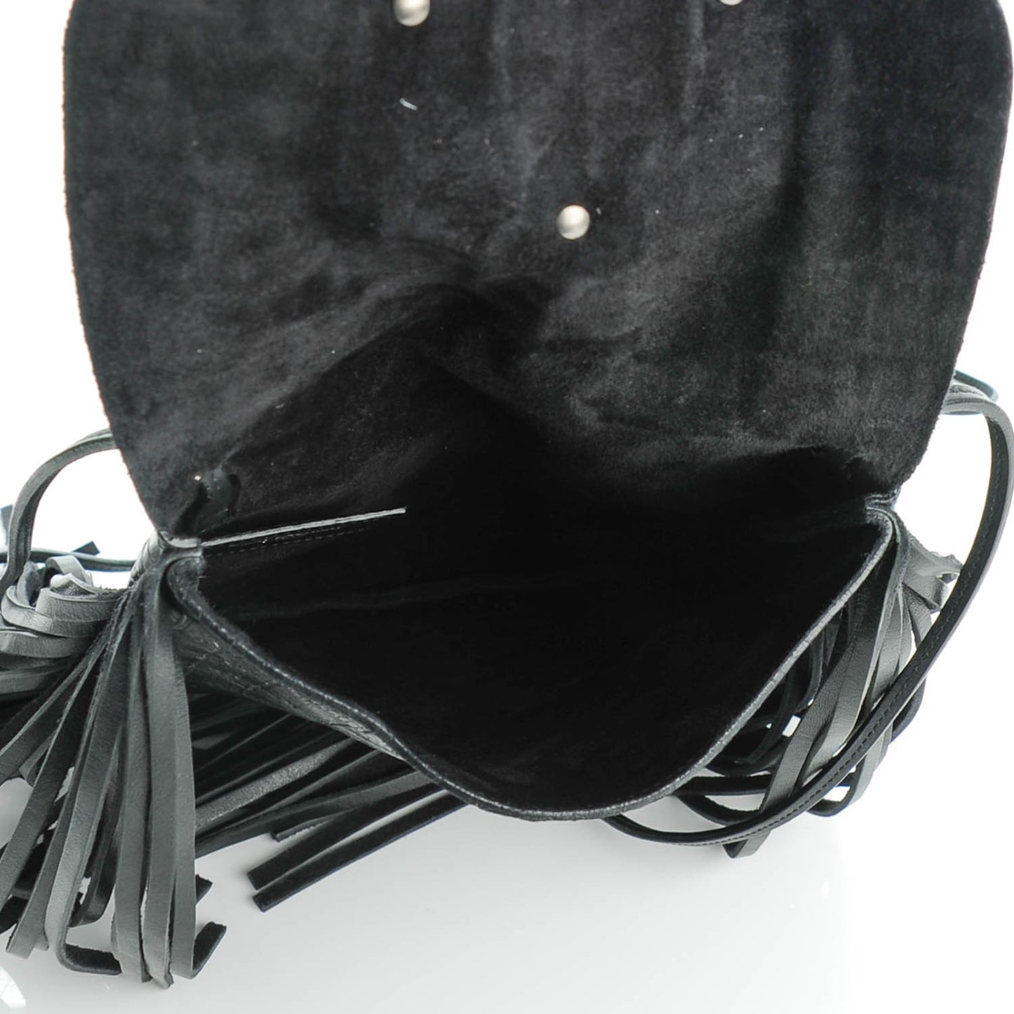 Calfskin Crocodile Embossed Anita Tassed Crossbody Bag Black