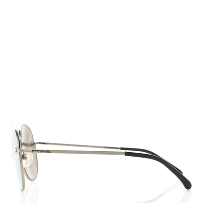 Chanel Metal Aviator CC Sunglasses 4189-T-Q Gold 3 of 8