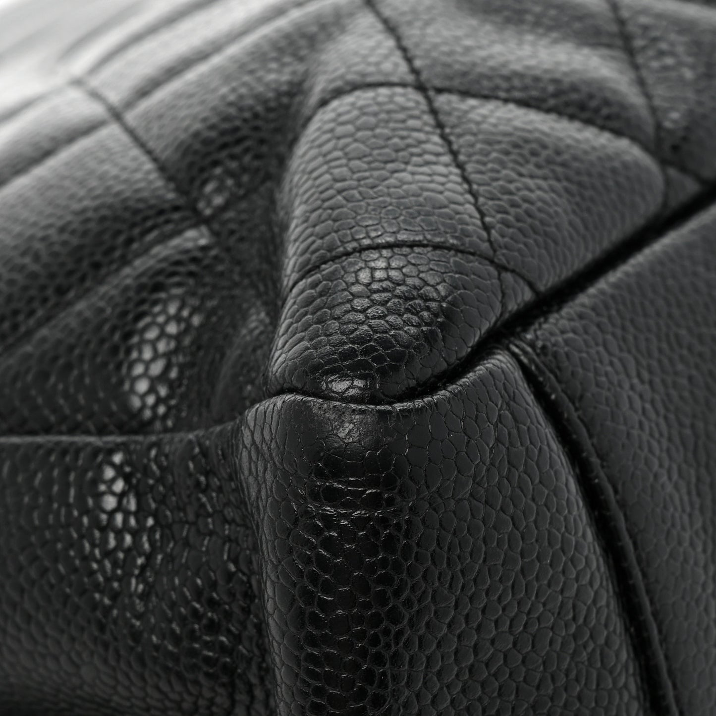 Caviar Quilted Grand Shopping Tote GST Black