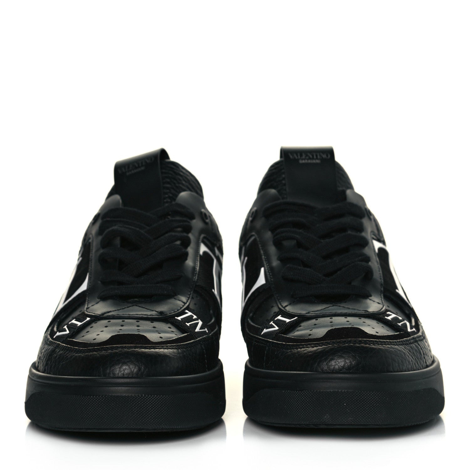 Valentino Garavani Grained Calfskin Mens VL7N Low Top Sneakers 42.5 Black 2 of 9